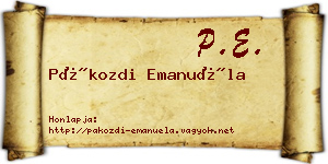 Pákozdi Emanuéla névjegykártya